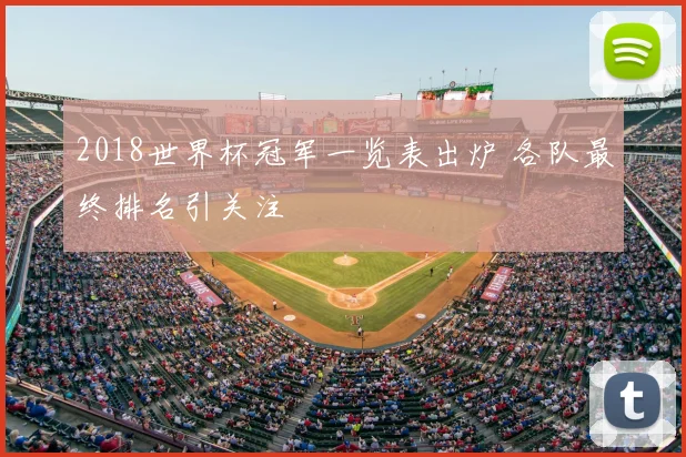 2018世界杯冠军一览表出炉 各队最终排名引关注